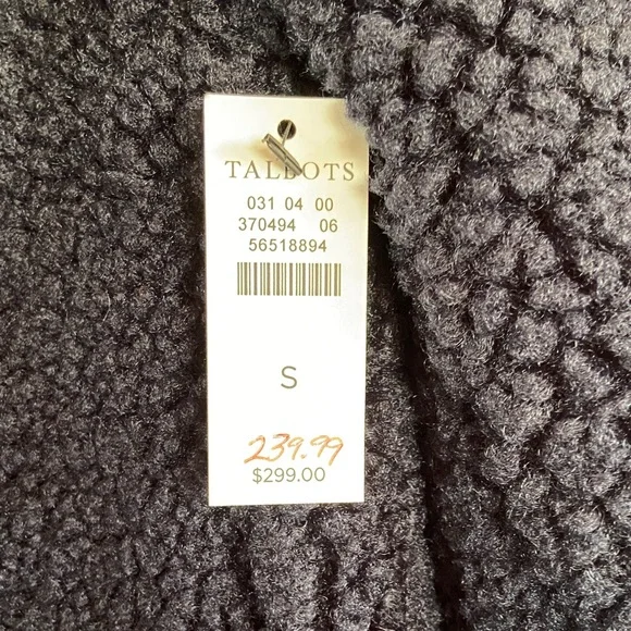 Talbots Navy Teddy Coat - Picture 2 of 4